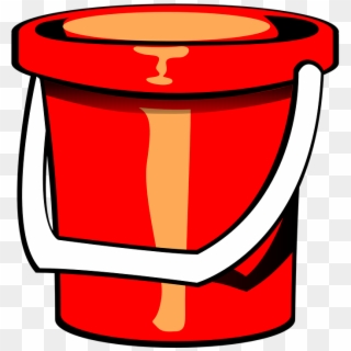 Bucket Toy Red - Pail Clip Art - Png Download