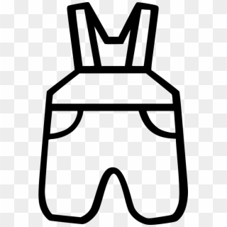 Baby Overalls Svg Png Icon Free Download Ⓒ - Overalls Clipart Black And White Transparent Png