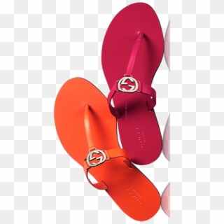 Gucci Orange Shoes, Coral Orange, Magenta, Gucci Flip - Flip-flops Clipart