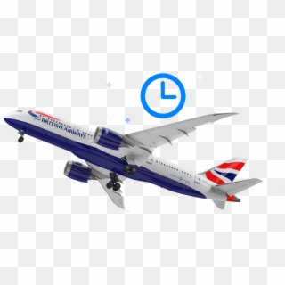 British Airways Flight Delay Compensation - British Airways Plane Transparent Clipart