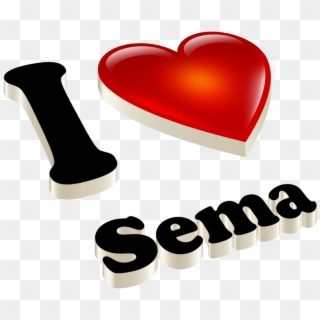 Sema Heart Name Transparent Png - Logo I Love Maya Clipart