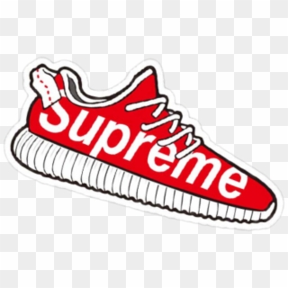 #xu #hypebeast #supreme - Supreme Shoe Sticker Clipart