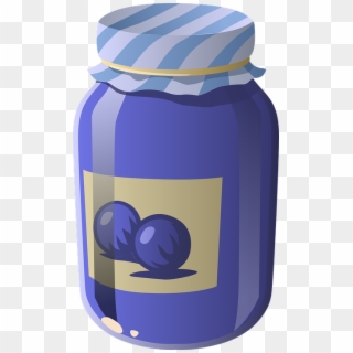 Blueberry Sauce Jars Blue Glasses Transparent - Jelly Clipart Transparent - Png Download