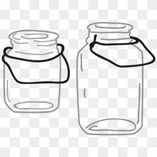 Smock Mason Jars Motif - Glass Bottle Clipart