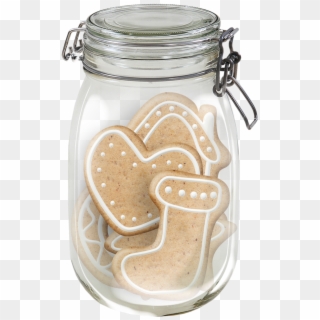 Christmas Mason Jar Of Gingerbread Cookies * - Gingerbread Clipart