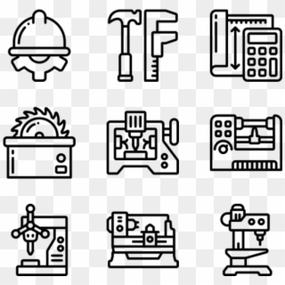 Manufacturing - White Icons Png Clipart