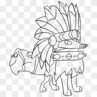 Animal Jam Headdress Coloring Pages - Sketch Clipart