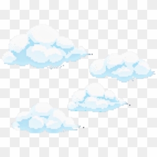 Blue Nuvens Pixel Kawaii - Cloud Pixel Art Png Clipart - Large Size Png ...