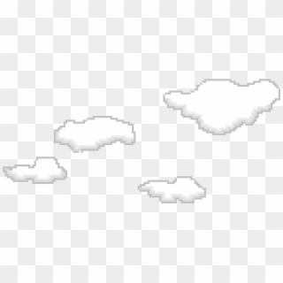 Clouds - Transparent Pixel Art Clouds Clipart