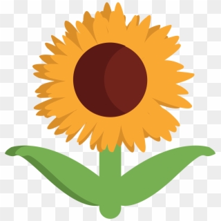 Sunflower Clipart Emoji - Color Scheme - Png Download