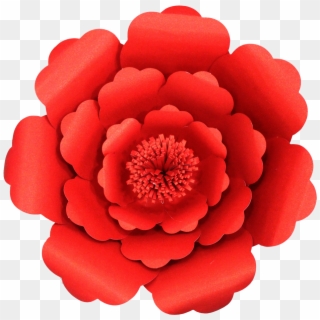 Paper Flower Red Three Stack - Common Zinnia Clipart