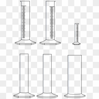 Cylinder Blown Sheet Glass Chemistry Graduated Cylinders - Graduated Cylinder Clipart - Png Download