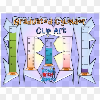 Thirty-two Graduated Cylinder Clip Art Files Featuring - Cartoon Graduated Cylinder Clipart - Png Download