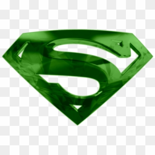 Green Kryptonite Shield Kc Krypotonite - Silver Superman Logo Png Clipart
