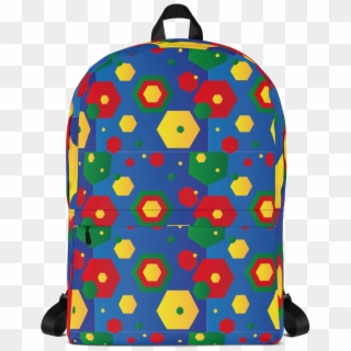 Geometric Pattern Blue And Colored Backpack - Garment Bag Clipart