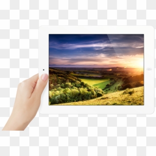 Tablet Slider Item - Window With View Painting Clipart