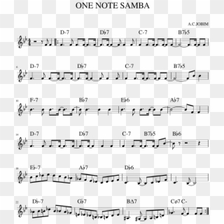 One Note Samba Sheet Music Composed By A - Fiesta Pagana Partitura Violin Clipart