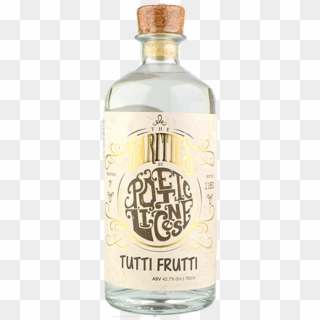 Poetic License Tutti Frutti Gin - Glass Bottle Clipart