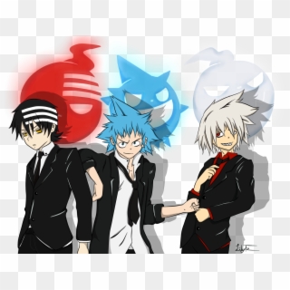 Soul Eater- Death The Kid, Black Star, And Soul Eater - Death Soul Eater Not Clipart