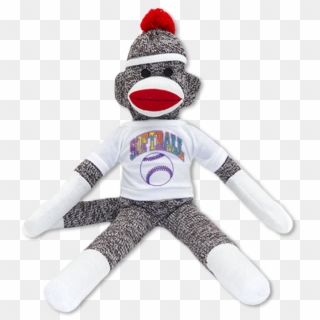 Softball Sock Monkey - Teddy Bear Clipart