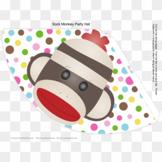 Sock Monkey Party Hat Clipart