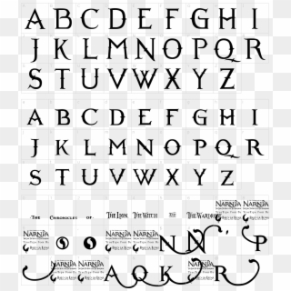 Font Characters - Narnia Font Clipart