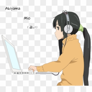#akiyama Mio, #anime Girls, #k-on , #anime, #headphones, - Mio K On Computer Clipart