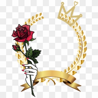 #crown #awards #rose - Golden Laurel Wreath Png Clipart