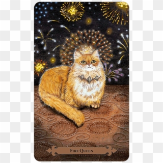 Main Menu Sky Kitten Fire Queen - Tarot Of Mystical Cats Clipart