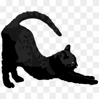 0 Replies 0 Retweets 0 Likes - Silhouette Of Stretching Cat Clipart