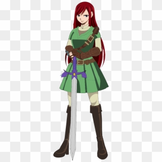 Erza In Link Cosplay - Fairy Tail Erza Scarlet Clipart