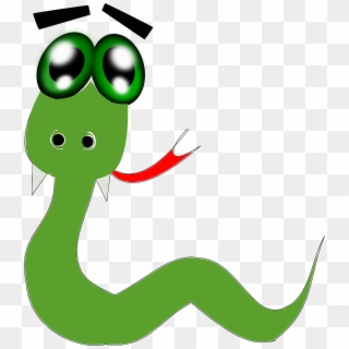 Snake,poison - Cartoon Snake With Eyebrows Clipart