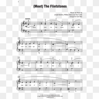 Meet The Flintstones Sheet Music Clipart