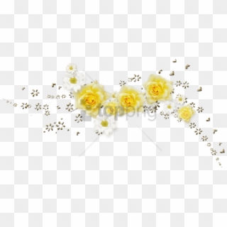 Free Png Yellow Flower Crown Transparent Png Image - Efeito Flores Png Clipart