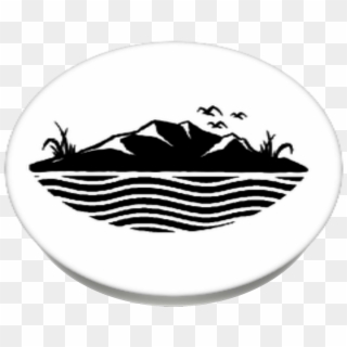 Land And Sea, Popsockets - Silhouette Clipart