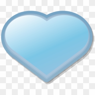 Nuvola Emblem Favorite Blue Grey Filled Heart - Heart Clipart