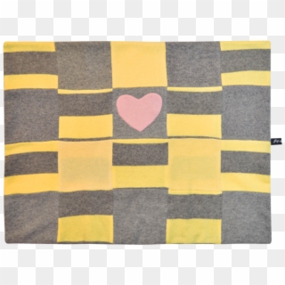Yellow & Grey Heart Blanket - Patchwork Clipart