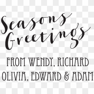 Seasons Greetings Script - Calligraphy Clipart