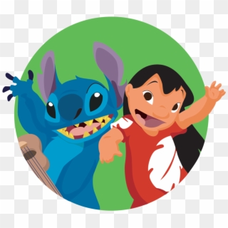 Disney Lilo & Stitch Movie Cover Silver Pendant , Png - Lilo And Stitch Png Clipart
