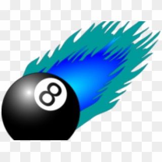8 Ball Pool Clipart Eight Ball - Flames Clip Art - Png Download