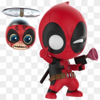 Deadpool With Headpool Cosbaby Hot Toys Bobble Head Clipart