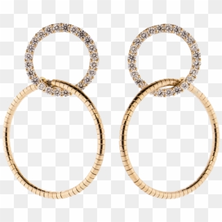 Rugiada Diamond Double Circle Earrings - Earrings Clipart