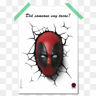 Deadpool 3d Deco Light Clipart