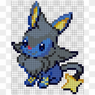 Eevee And Luxio Fusion Perler Bead Pattern / Bead Sprite - Pixel Art Pokemon Luxio Clipart