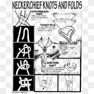 Scout Neckerchief Knots - Tie A Boy Scout Neckerchief Clipart