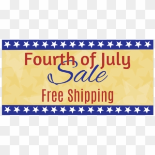 Stripes And Stars 4th Of July Sale Banner - Design Clipart