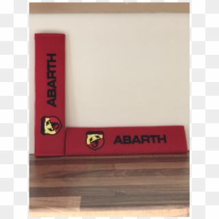 Abarth Red Seat Belt Pads With Logo Tmcmotorsport Clipart