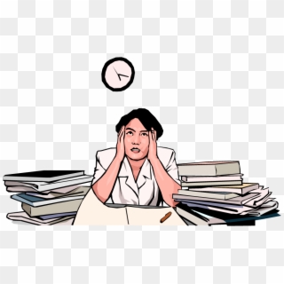 Stressed College Student Clipart - Png Download