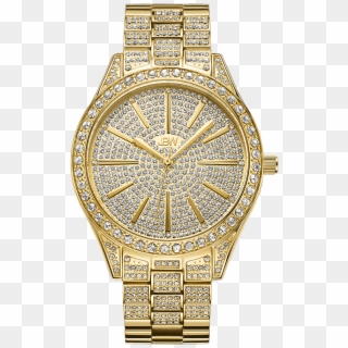 Jbw Cristal J6346a Gold Diamond Watch Front - Jbw Watches Iced Out Clipart