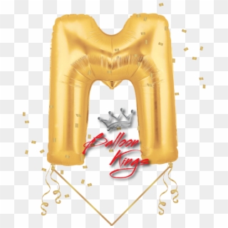 Gold Letter M - Marry Me Balloons Proposal Clipart